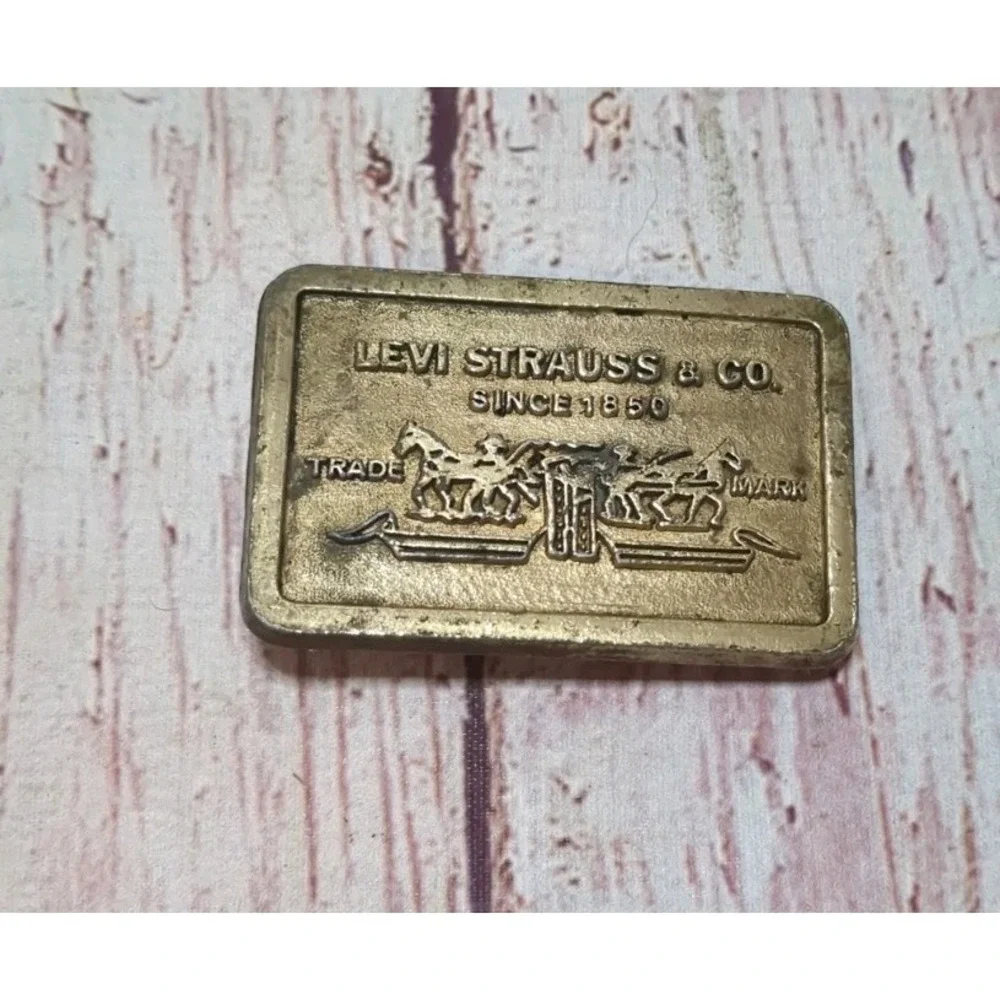 Vintage Levi Strauss & Co. LEVIS Big E Since 1850 Logo Belt Buckle